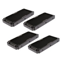 GHSHOP 10 파이프 컴퓨터 라디에이터 워터 쿨러 CPU 히트 싱크 알루미늄 나사, 설명, 블랙