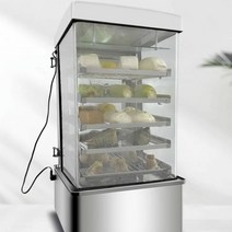 호빵 기계 스팀 전기 찜기 3면 투명 유리 타이머 온도 조절, 단일사이즈, 5단 알루미늄 선반