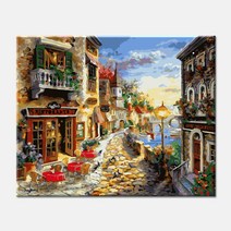 모모픽스페인팅 DIY명화그리기 40x50cm, J39 카페거리