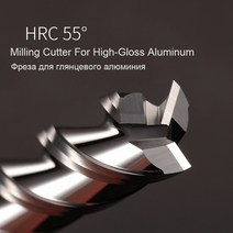 HRC55 3 플루트 카바이드 엔드밀 알루미늄 아크릴 커터 CNC 밀링 도구 목재 구리 4 2 1mm 6mm 8mm, D1X4.5XD4X50L