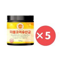 더블코어유산균 프롤린 생착유산균 실크피브로인 유산균 포스트바이오틱스 프리바이오틱스 5통, 120g