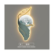 홈 장식 나무 깃털 벽 장식 LED 조명 벽화 거실 장식 복도 복도 매다는 그림, Type B_50x100cm