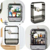 마트498 화장품 진열장 선반 40X53 그레이 메이크업박스 향수보관함 네일진열대