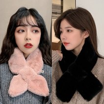 쁘띠 목도리 퍼머플러 넥워머 여성 털목도리 페이크퍼 스카프 머플러 캐시미어머플러 쁘띠목도리 캐시미어 겨울코디