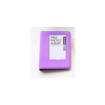 사진첩 동전앨범 64 포켓 미니 인스턴트 가죽 사진 앨범 그림 케이스 Fujifilm Instax 필름 7C 7S 8 9 11 25 50s 70 90 홈 장식, CHINA, 보라색