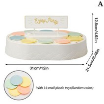 초밥틀 초밥성형기 초밥기계 360 도 자동 회전 컵 케이크 마카롱 턴테이블 디스플레이 스탠드 플레이트 웨딩 파티 선물용 컨베이어 스시 머신, ㅏ