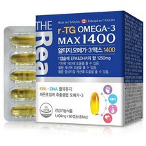 RTG 알티지 오메가3 맥스1400 60캡슐 비타민E 2개월분, 60캡슐 / 2개월분