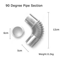 바이오 에탄올 불멍 캠핑 드럼통 화목 난로 가지고 다닐 수 있는 텐트 장작 액세서리 틀, 90도 파이프