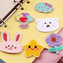 6종 SET 개성만점와펜 캐릭터와펜 와펜 자수네임택 옷수선 열전사지