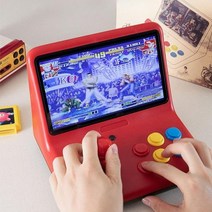 미유미니 에뮬게임기 미니겜보이 레트로 게임기 월광 문방구오락기, 600개 게임 내장, 3.5인치 블루 게임600개내장