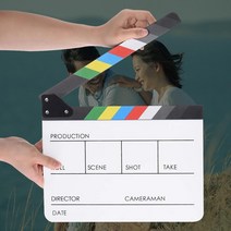 클래퍼보드 영화 필름 슬레이트 내구성 클래식 섬세한 아크릴 다채로운 감독 비디오 장면 clapperboard 컷 소품, CHINA