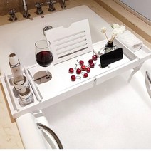 욕조트레이 반신욕 반신욕거치대 브래킷 유럽식 욕조, 심플 펄 화이트