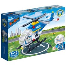 IJO196598반바오 블록 경찰 헬리콥터 BO7008