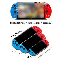 가정용게임기 오락실게임기 레트로게임기 새로운 x12 플러스 레트로 게임 핸드 헬드 게임, 40GB 블랙