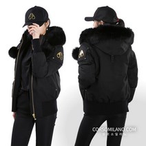 무스너클 여성 골드 로고 봄버 블랙 패딩 M39LB002G 291
