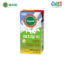 [베지밀] B(비) 달콤한 고칼슘 두유, 190ml, 32개