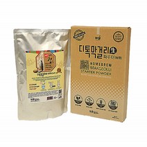 막걸리 만들기 키트 수제 DIY 홈메이드 디톡 막걸리 밀키트 전통 500g 막걸리 분말 가루 파우더 17.6oz DMPO-500B, 4L 추가 담금용기 3개, 디톡막걸리 파우더 500g