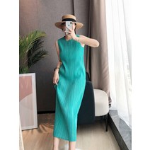 봄 여름 플리츠 나시 원피스 휴양지 주름옷 민소매