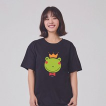 키밍 킹 개구리 특이한티 학교반팔티 면긴팔티