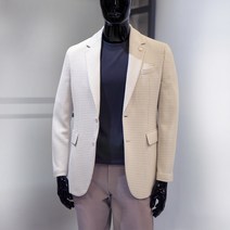 [파렌하이트] 23SS 라이트 베이지 하운드투스 체크 캐쥬얼 자켓 / 양말증정