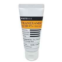 WhiteSilk[Derma] 고급 6% 트랜스사믹 산 크림 엘릭서 | 얼굴/목/데콜테 | 어두운 반점 후 자국 태양 손상 및 기미 제거에 도움 | 무독성 및 EWG 성분 (3, 30ml