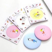 미니거울 휴대용 원형손거울10종 랜덤발송, 1개