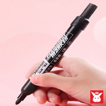 토토만리빙스테이 유성 마커펜 2mm 검정색 필기도구 문구 사무용품 매직펜, 단품