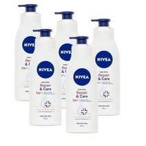 니베아 리페어 앤 케어 바디로션 수분크림 72H 400ml Nivea Repair Care Body Lotion Moisturiser, 5개