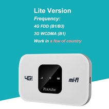 인터넷 라우터 와이파이 tianjie 3g 4g sim 무선 wifi 모뎀 동글 lte, 라이트 버전