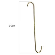 전시대 옷 복장가게 장식 진열 소품 부품 스텐레스 S형 앵글 걸이 바지 갈고리 골드 실버 916873934, 표준세트, 둥근 후크 골드 30cm