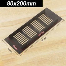 창문형 욕실 화장실 환풍기 교체 환기 에어 벤트 그릴 커버 직사각형 수리 1 개, 80x200mm