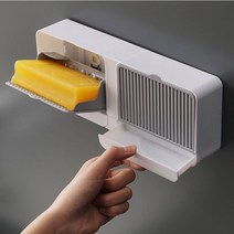 열고 닫고 접착 비누 수납함 비누홀더 비누받침대 비누보관 비누곽, 1단 소형 화이트