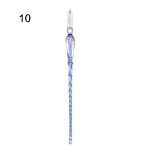 안전한 패키지 빈티지 유리 딥 펜 홀더 서명 필링 잉크 만년필 수제 1 개, 10