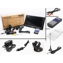 VERFANS 10 인치 고화질 휴대용 TV DVB-T2 ATSC ISDB-T Tdt 디지털 아날로그 미니 자동차 지원 USB SD MP4, 04 ATSC
