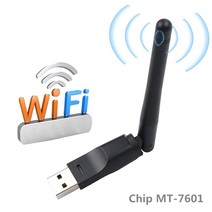 대역폭 MT7601 150Mbps Wireless WiFi Router USB Networks Card Adapter with 2dB Antenna, [01] Black