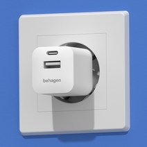 비하겐 30W GaN USB PD PPS 멀티 고속충전기 USB-A USB-C 갤럭시 아이폰 아이패드, 화이트