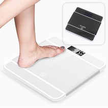 체중계추천 LCD 디지털 체중계 강화유리 정확한체중계 가정용체중계 몸무게측정기, 디지털체중계-화이트