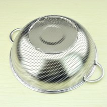 HERAN 스테인리스강 진주 씻기 아스팔트 체 씻기 바구니 주방용품 식기 채소 여과 과일 쟁반 진주 누출 대야 스텐채반, 두께 31.5cm 증가