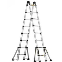 사다리아웃트리거 전도 방지 안전 지지대 접이식 작업, 다기능 사다리 2.5 + 2.5m