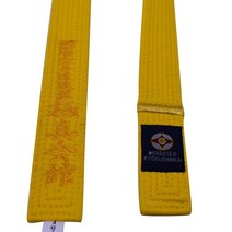 태권도 발차기미트 태권도복 판매 전문 Kyokushin 카이 가라데 벨트 IKO 자수 오렌지 컬러 1 댄 브라운 WKF, 240cm, 02 Yellow 1 Dan