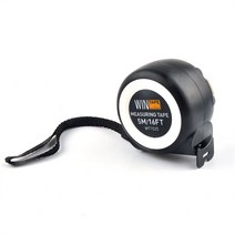 WINTAP 5M 미터법 강철 테이프 측정 휴대용 건설 측정 눈금자 도구 방수 거리 스테인레스 측정 테이프, 검정색