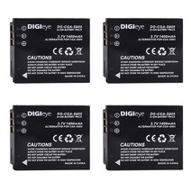 카메라 베터리 호환 cga-s005 s005e dmw-bcc12 파나소닉 lumix dmc-fs1 fs2 fx1 fx3 fx8 fx9 fx10 fx12 fx50 lx2 배터리, 4개