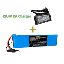전동킥보드 배터리 24 29.4v 6ah 7s2p 18650 리튬 이온 충전식 팩 29.4v 6000mah 전기 자전거 오토바이 균형 스쿠터, 1 배터리 1 충전기