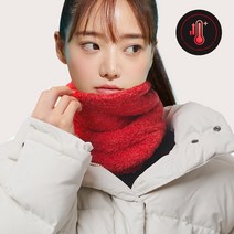 국내제작 공갈 목폴라 초경량 보온성 페이크 폴라 스포츠 조깅 낚시 싸이클 바이크, 멜란지-빨강색