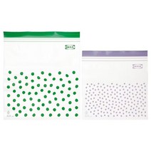 [당일출고] 이케아 지퍼백 타베라스 총 50p ( 초록 2.5리터 25p + 보라 1.2리터 25p )