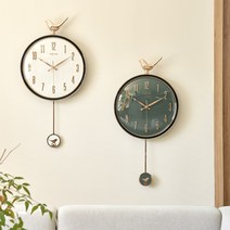 무소음 골드버드 블랙링 추시계 벽시계 로즈골드 모던 인테리어 거실 사무실 시계, 화이트