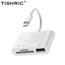 블랙박스sd카드리더기 멀티 유심칩 usb 메모리 TISHRIC3 인 1 카드 리더기 안드로이드 마이크로 USB U 디스크 SD TF 어댑터 PC 노트북 액세서리 판독기, White Card Reader