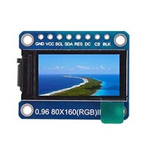 waves 0.96 인치 IPS LCD 디스플레이 SPI 80x160 픽셀 65k 풀 컬러 모듈 ST7735