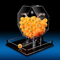 번호추첨기 로또기계 이벤트 행사 상품 이벤트 가챠, 주황색이 있는 빨간색 1100번