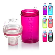 MP9_(시스테마) 스크류 탑 트리오 보틀 소 480ml HP+BPAFree 단백질 쉐이커 물통 플라스틱 헬스 운동 물병 보틀 보충제 +84318ep hantrading*4143971Au, 블랙